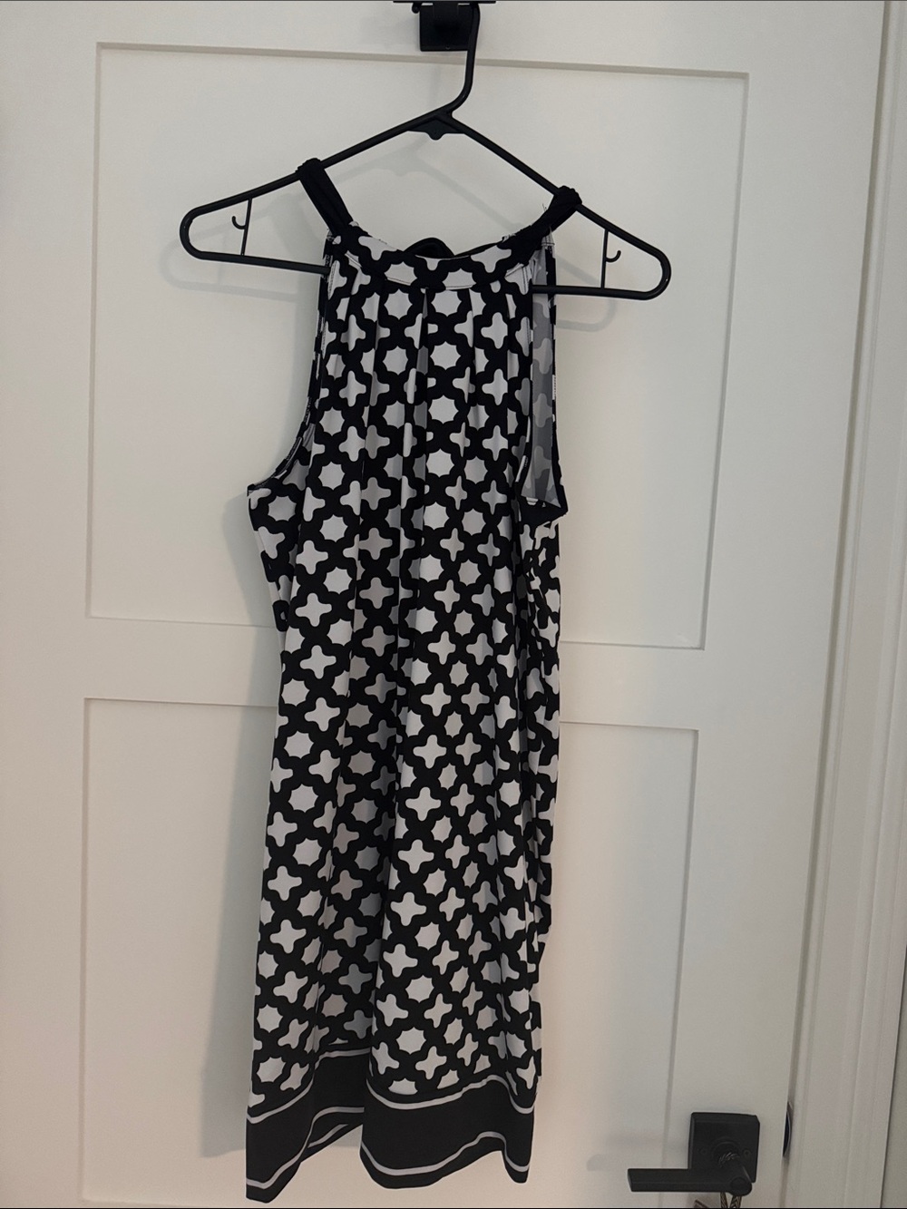 Mud Pie Black & White Geometric Midi Dress